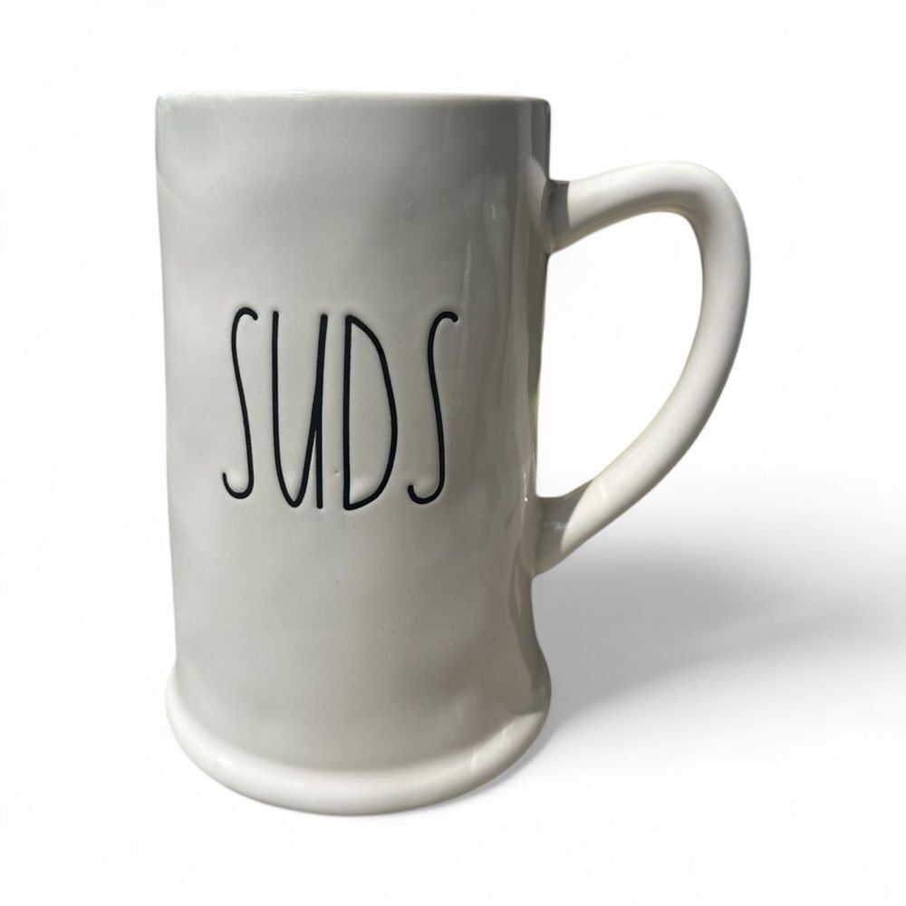 Rae Dunn SUDS Mug Black Lettering Farmhouse Minimalist